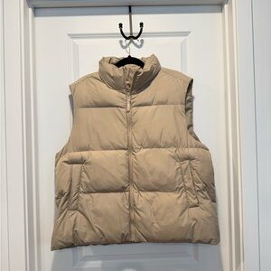 SHEIN Tan Puffer Vest